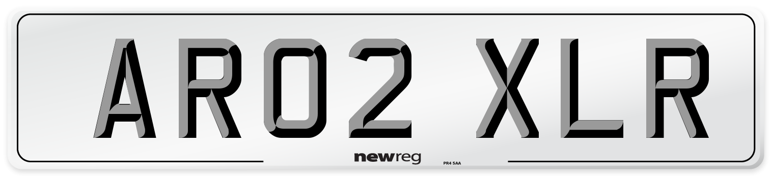 AR02 XLR Number Plate from New Reg